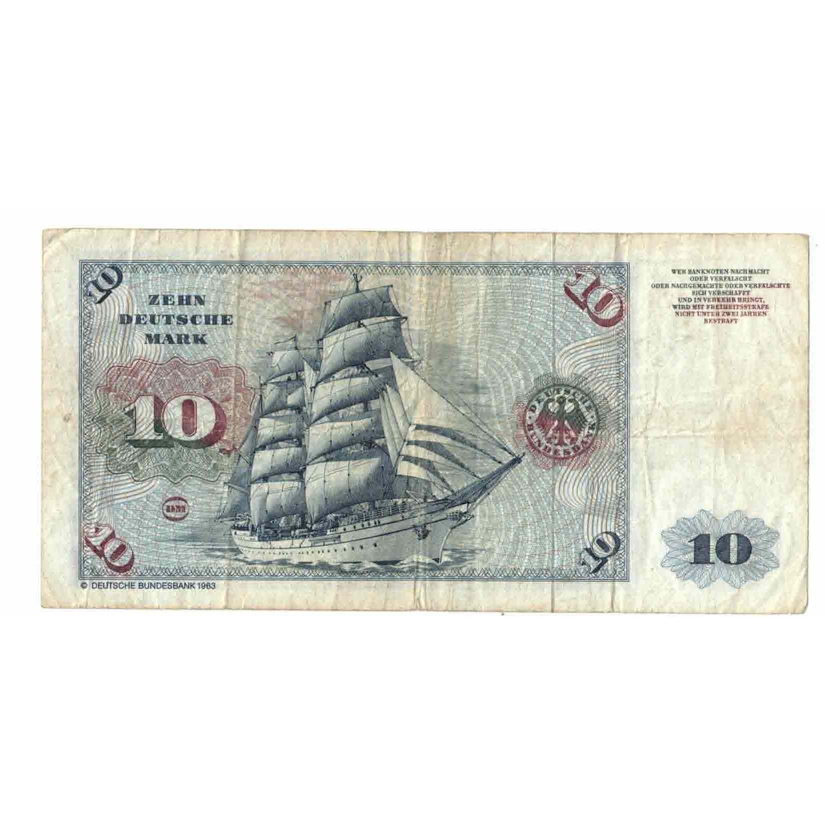 Banconote, GERMANIA - REPUBBLICA FEDERALE, 10 Deutsche Mark, 1980, 1980-01-02