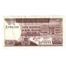 Banknote, Mauritius, 5 Rupees, Undated (1985), KM:34, AU(55-58)