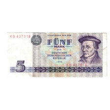 Banknote, Germany - Democratic Republic, 5 Mark, 1975, KM:27A, VF(20-25)