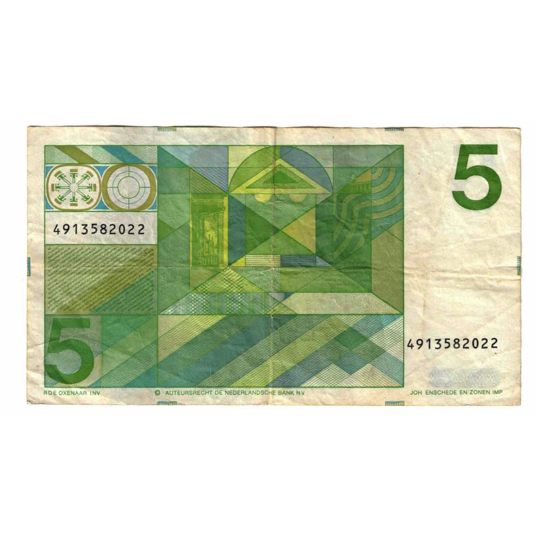 Banknote, Netherlands, 5 Gulden, 1973, 1973-03-28, KM:95a, VF(20-25)