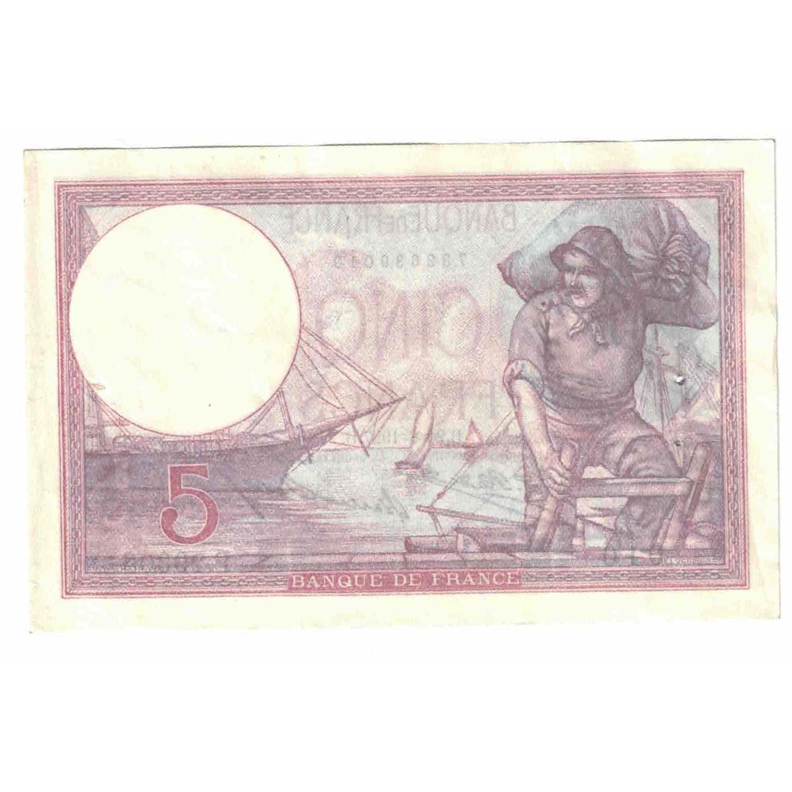 França, 5 Francs, Violet, 1927, P.29306, UNC(60-62), Fayette:3.11, KM:72d