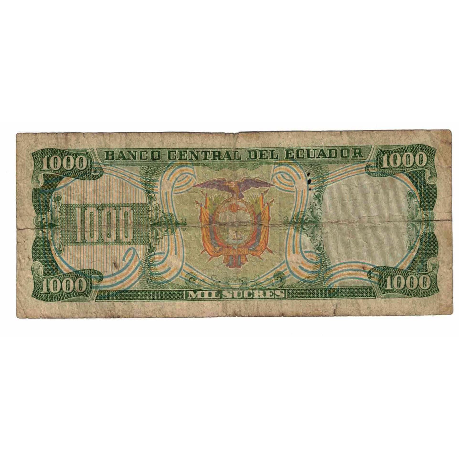 Banknote, Ecuador, 1000 Sucres, 1986, 1986-09-29, KM:125a, VF(20-25)