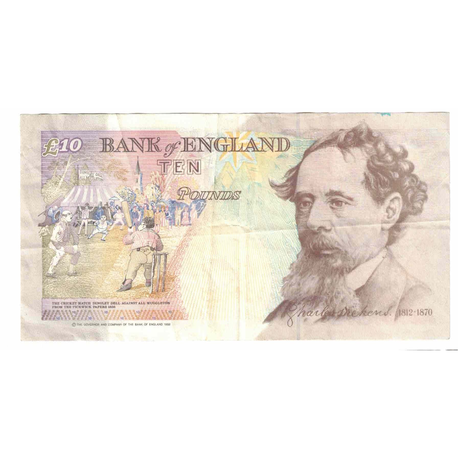 Billet, Grande-Bretagne, 10 Pounds, 1992, KM:383a, TTB