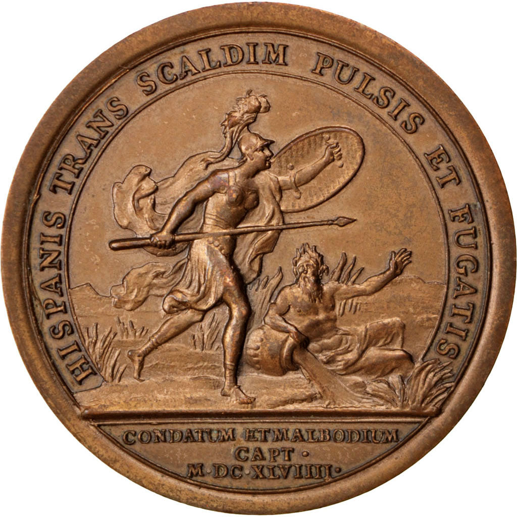 Francia, Medal, Louis XIV, Politics, Society, War, Mauger, SPL-, Bronzo, 41