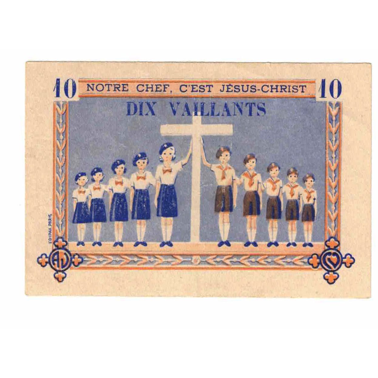 France, Tourist Banknote, 10 VAILLANTS, UNC(63)