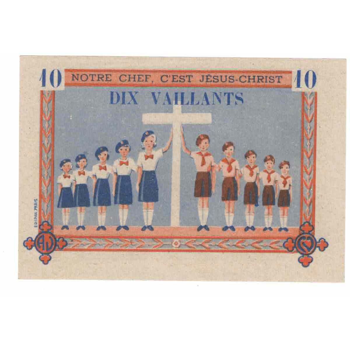 France, Tourist Banknote, 10 VAILLANTS, UNC(65-70)