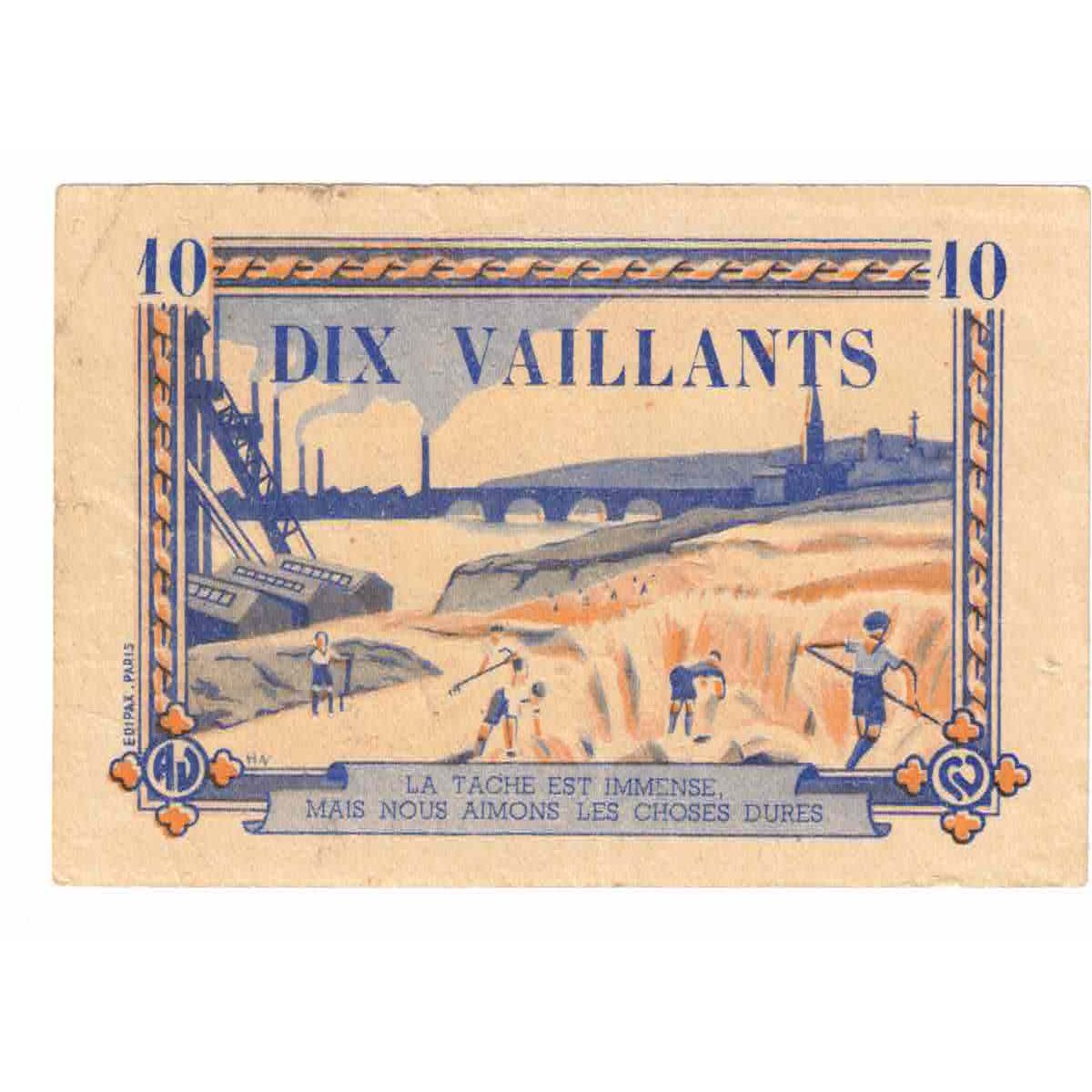Francia, Tourist Banknote, 10 VAILLANTS, BB