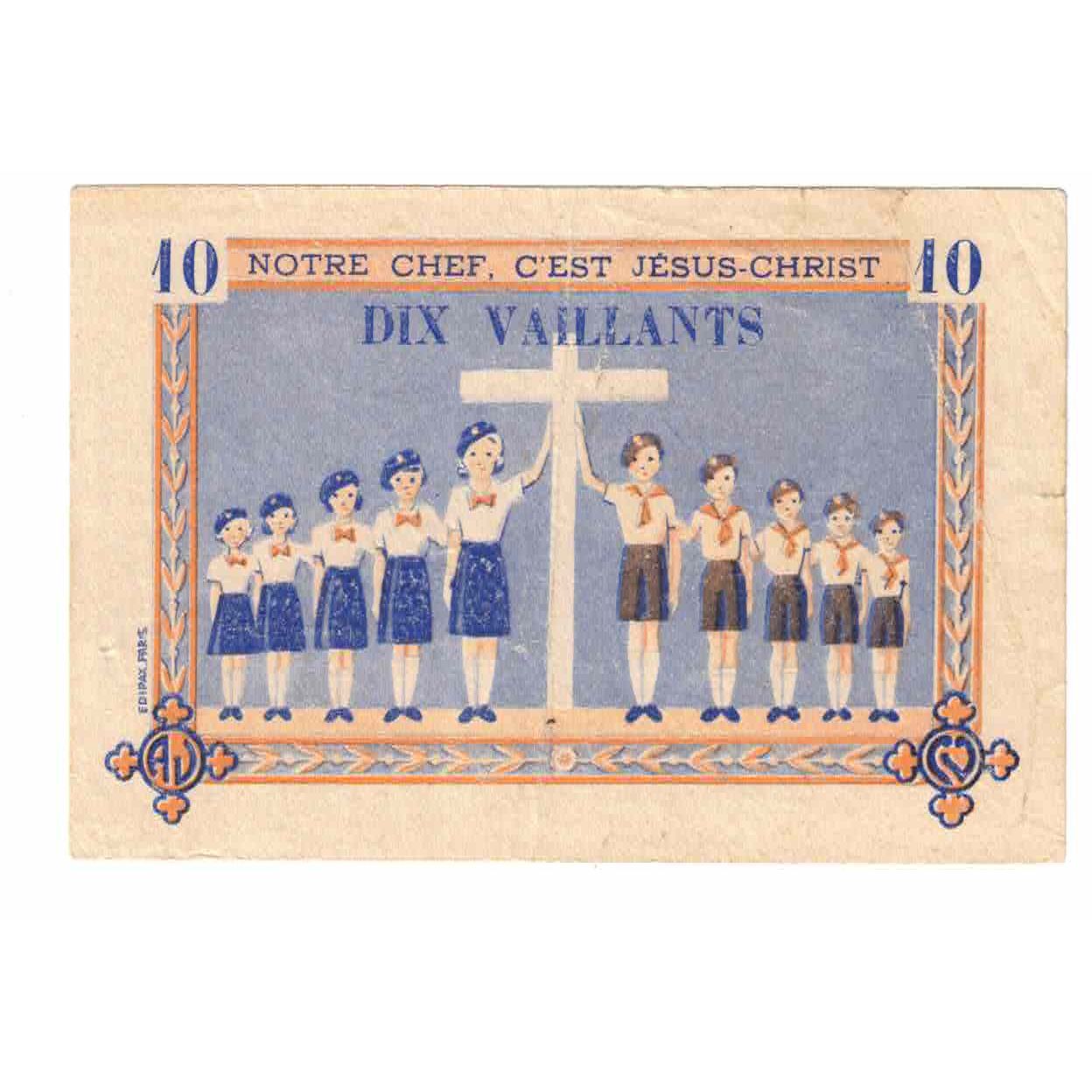 Francia, Tourist Banknote, 10 VAILLANTS, BB