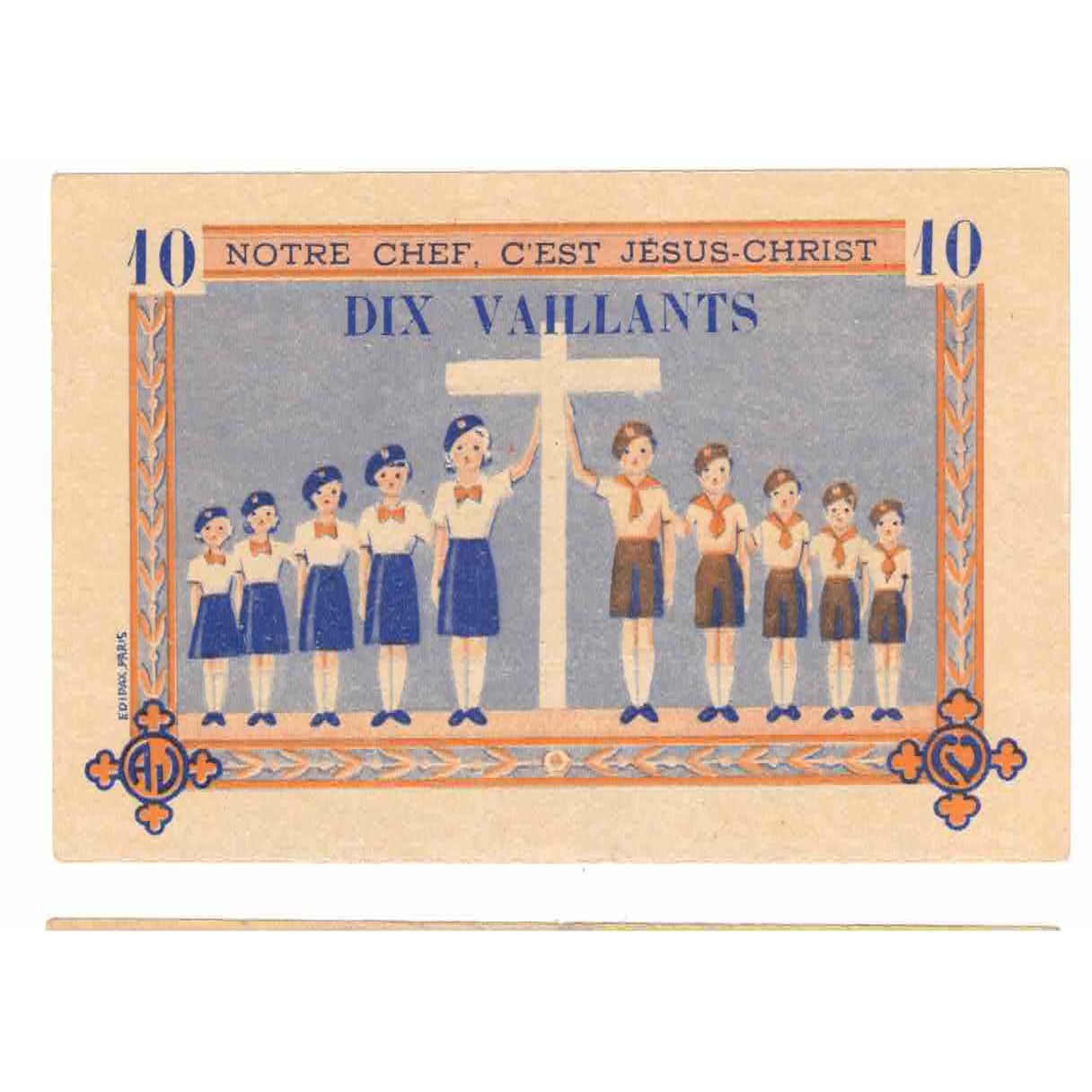 France, Billet Touristique, 10 VAILLANTS, NEUF