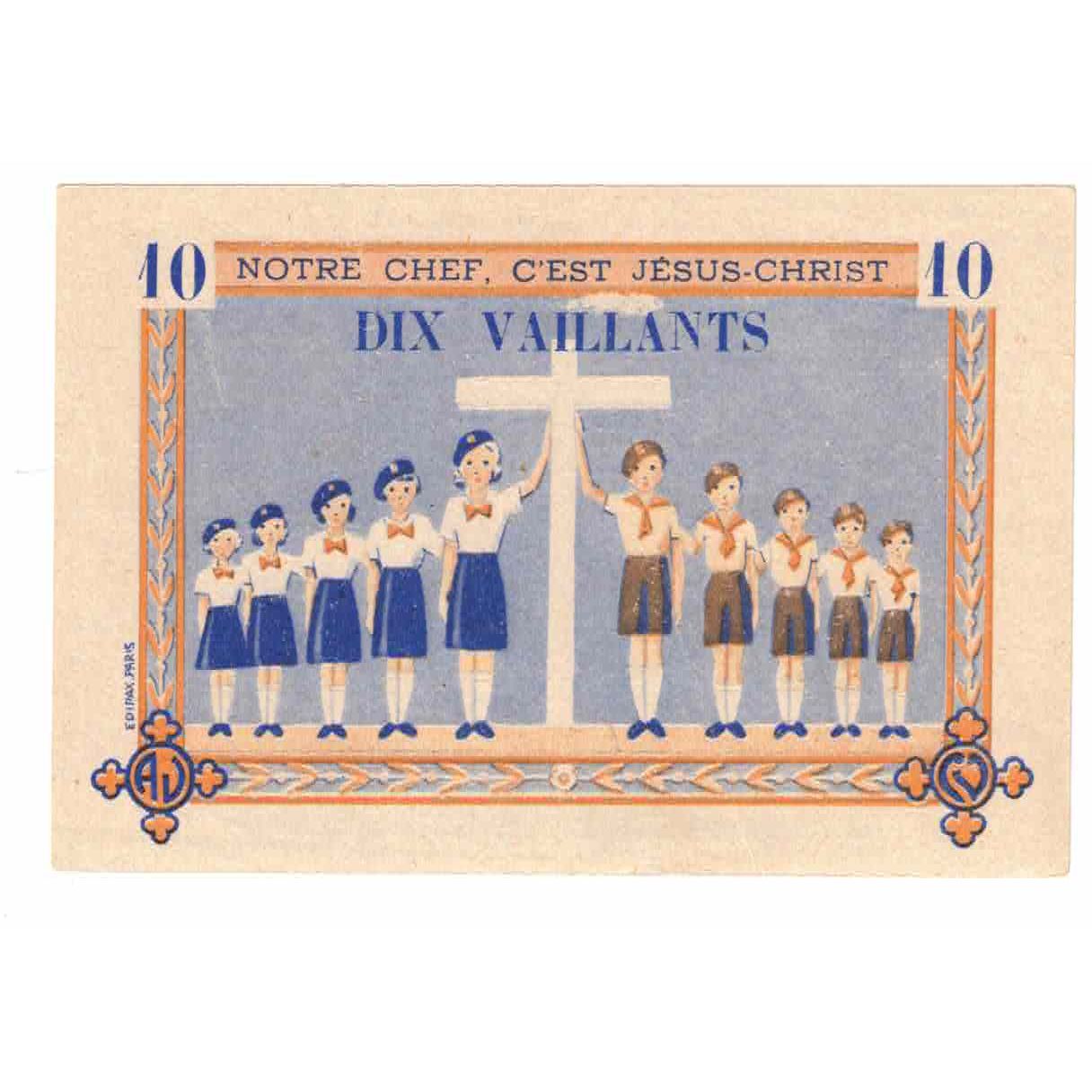 France, Tourist Banknote, 10 VAILLANTS, UNC(65-70)