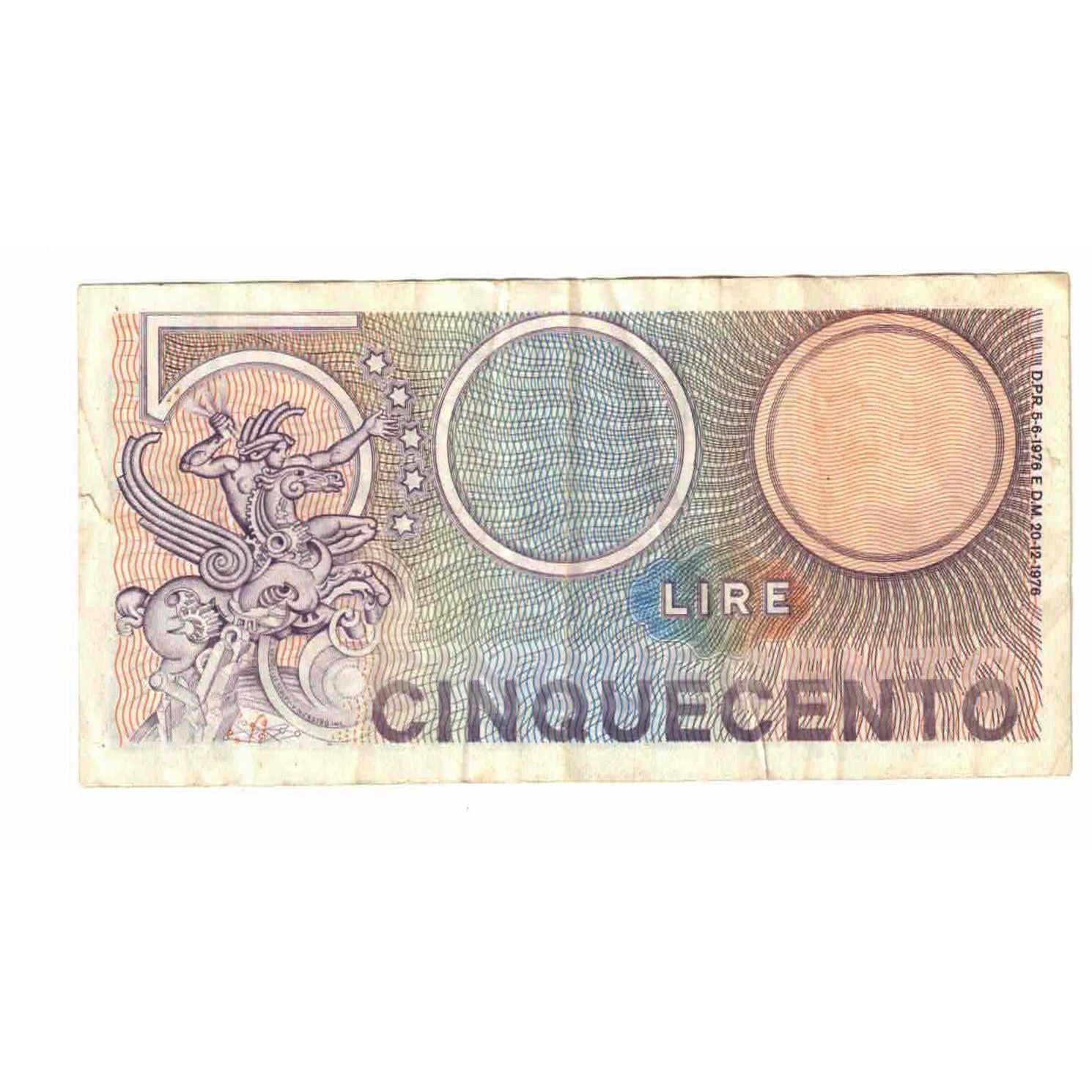 Billete, 500 Lire, 1976, Italia, 1976-12-20, KM:95, MBC+