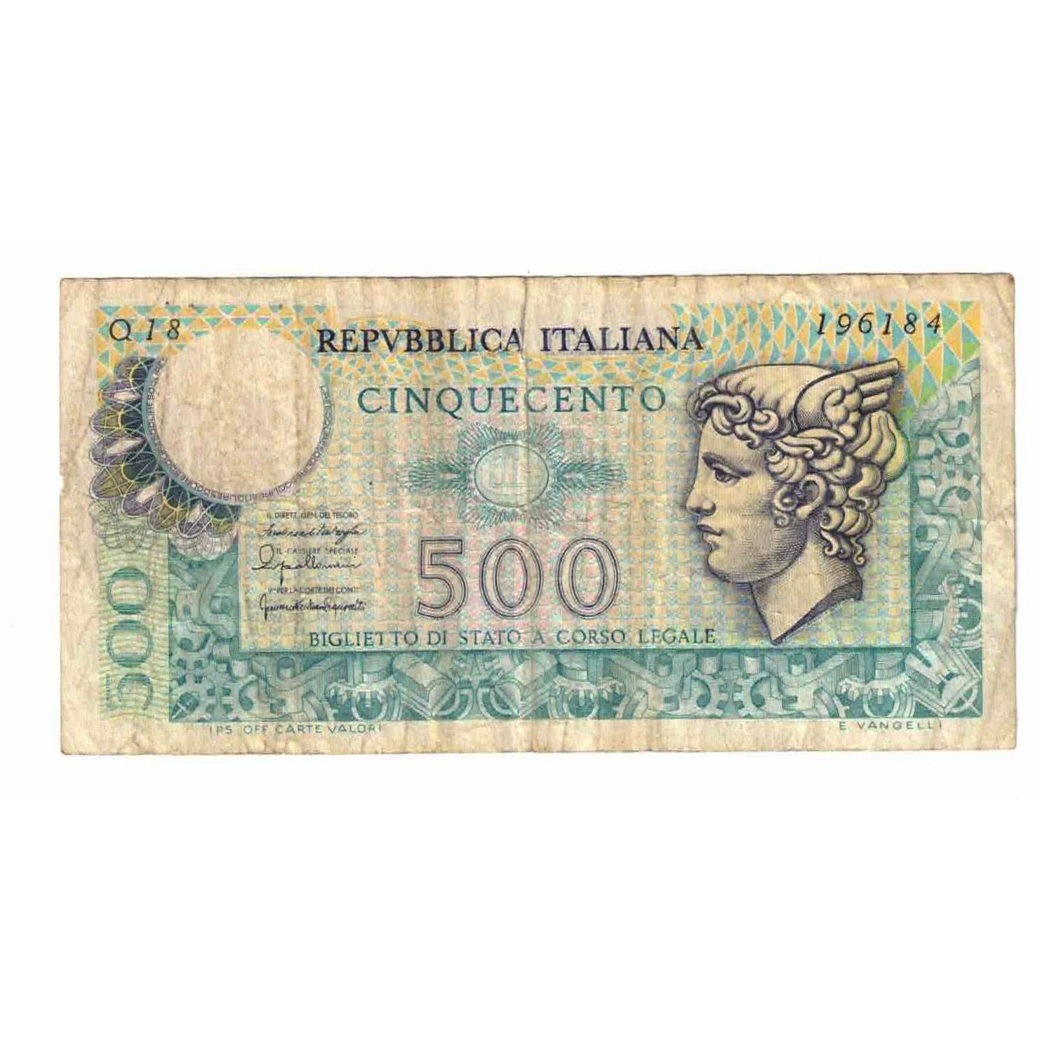 Banconote, Italia, 500 Lire, 1976, 1976-12-20, KM:95, MB