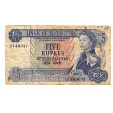 Banknote, Mauritius, 5 Rupees, 1967, Undated (1967), KM:30a, VF(20-25)