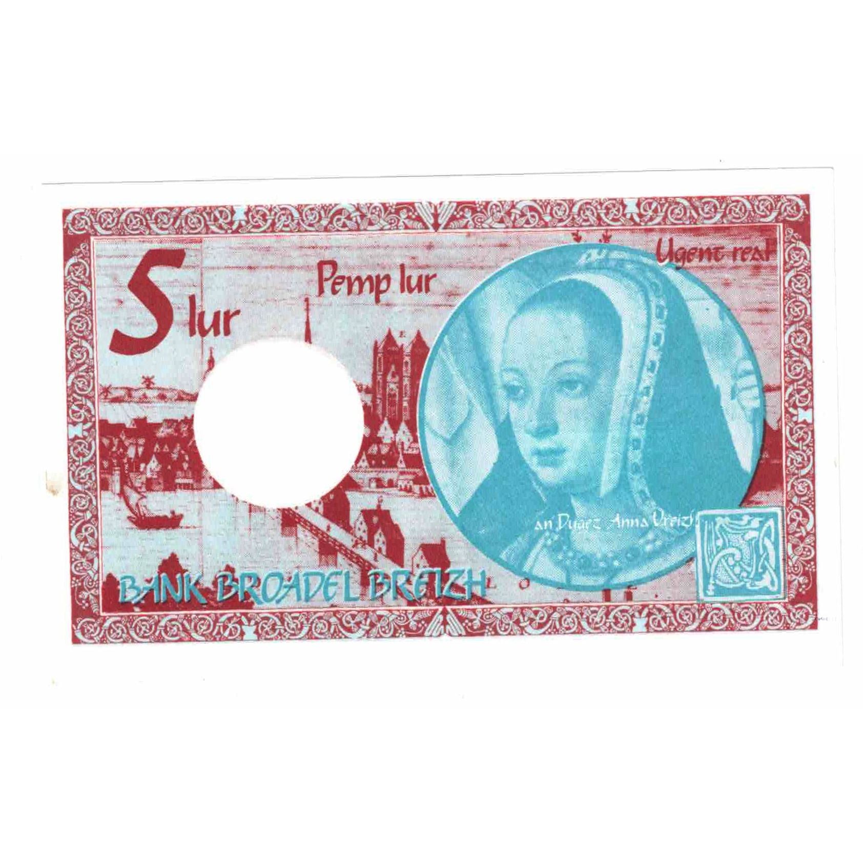 France, Tourist Banknote, BANK BROADEL BREIZH, 1992, UNC(65-70)