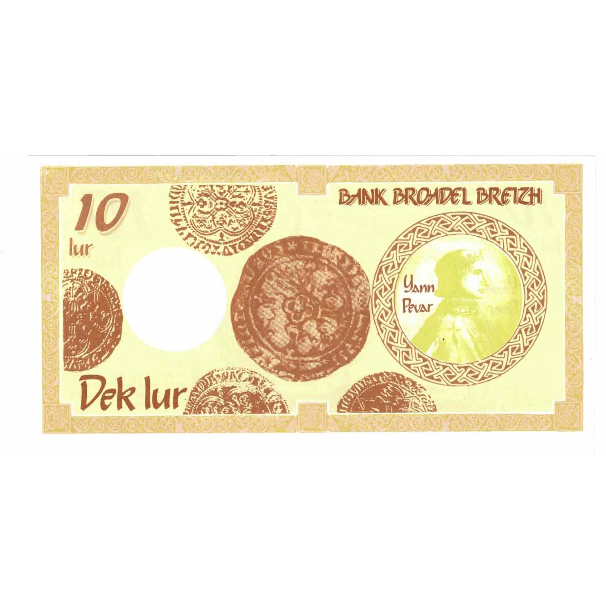 France, Tourist Banknote, BANK BROADEL BREIZH, 1992, UNC(65-70)