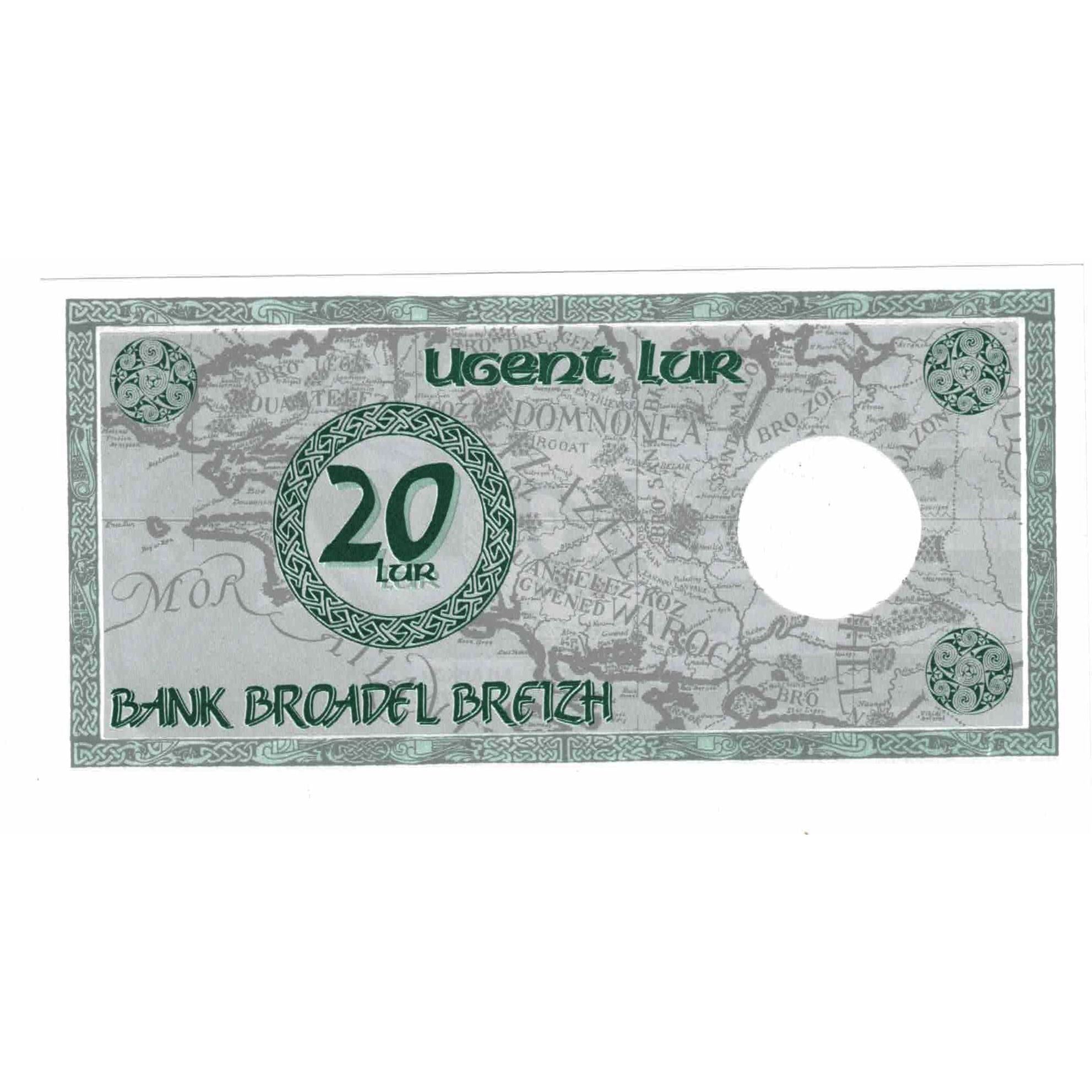 France, Tourist Banknote, BANK BROADEL BREIZH, 1992, UNC(65-70)