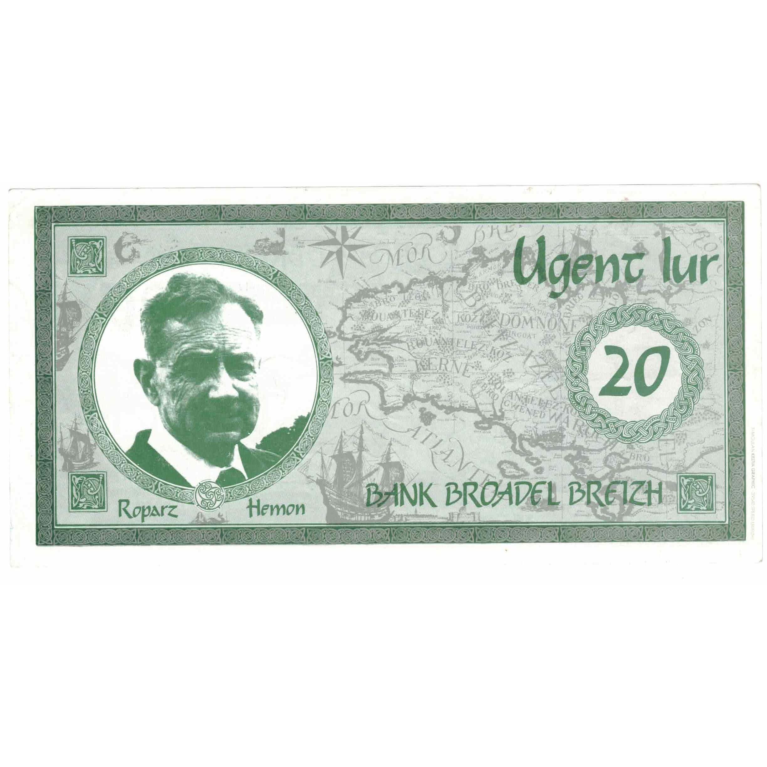 France, Tourist Banknote, BANK BROADEL BREIZH, 1992, UNC(65-70)