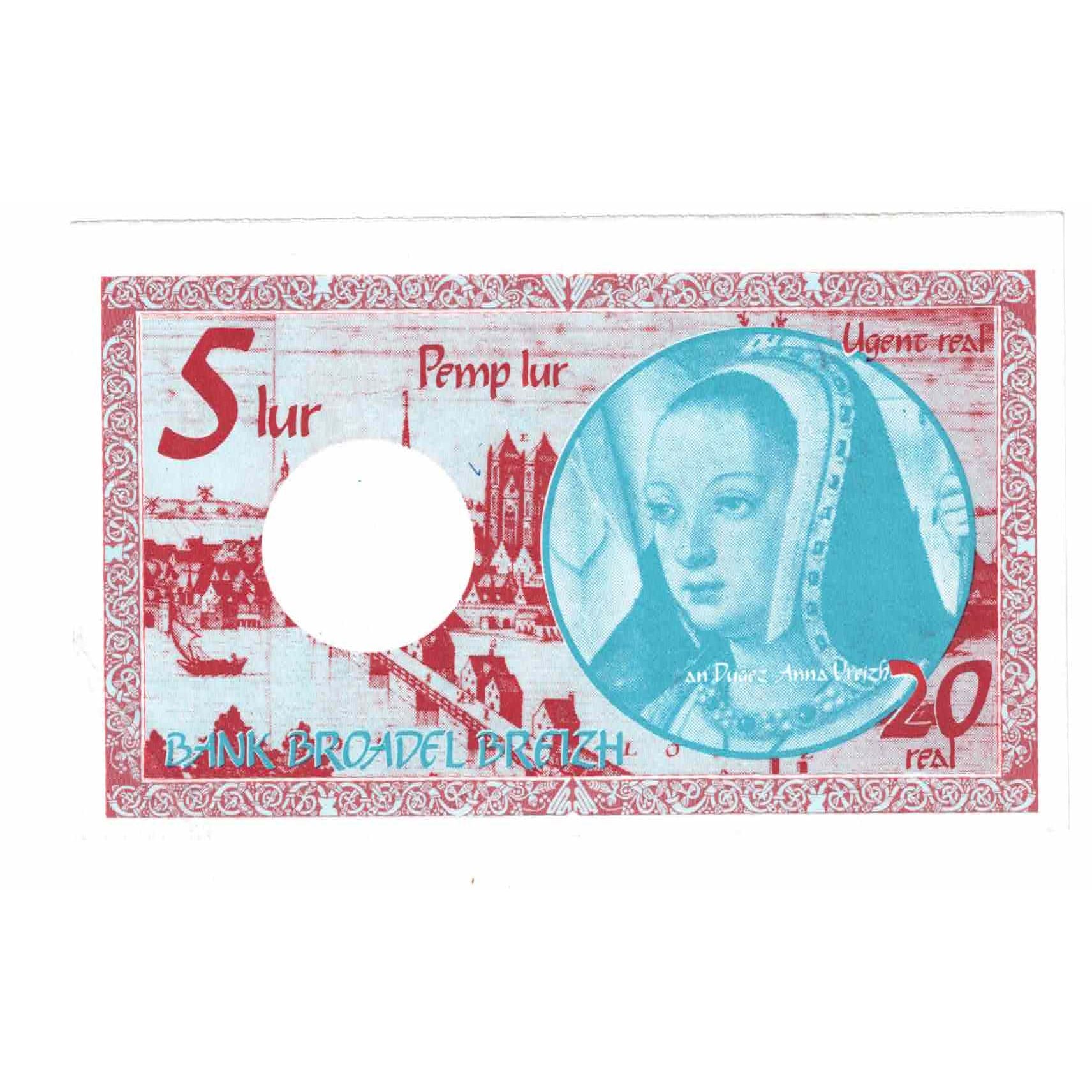 France, Tourist Banknote, BANK BROADEL BREIZH, 1992, UNC(65-70)