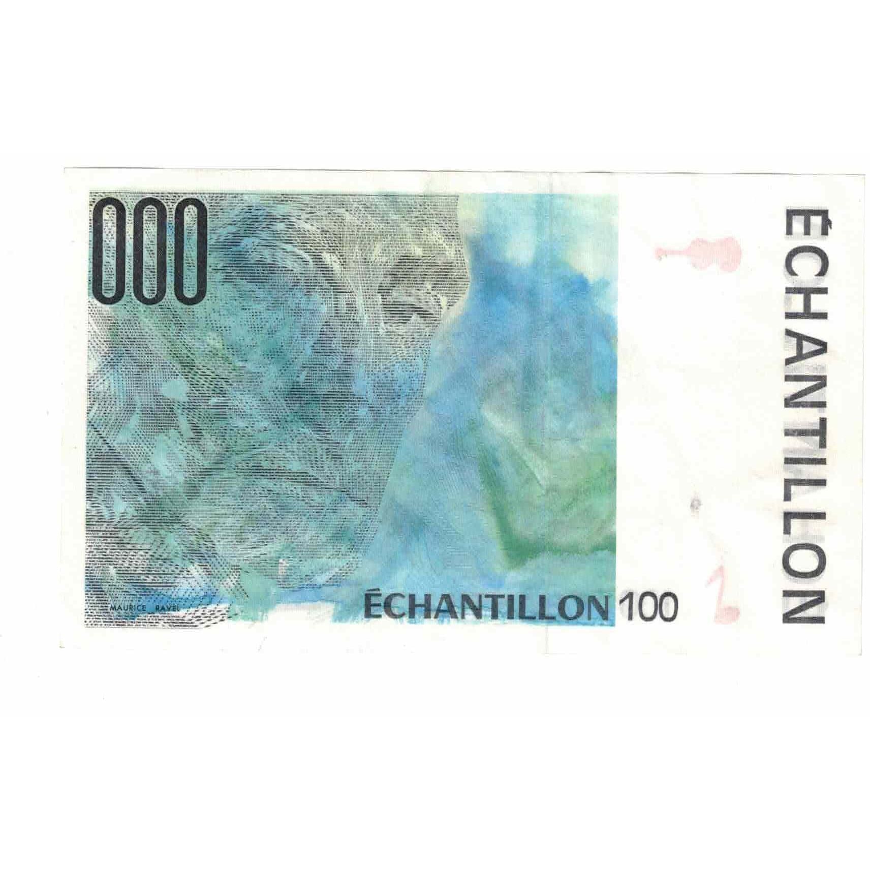 Francia, 100 Francs, ECHANTILLON MAURICE RAVEL, SPL+