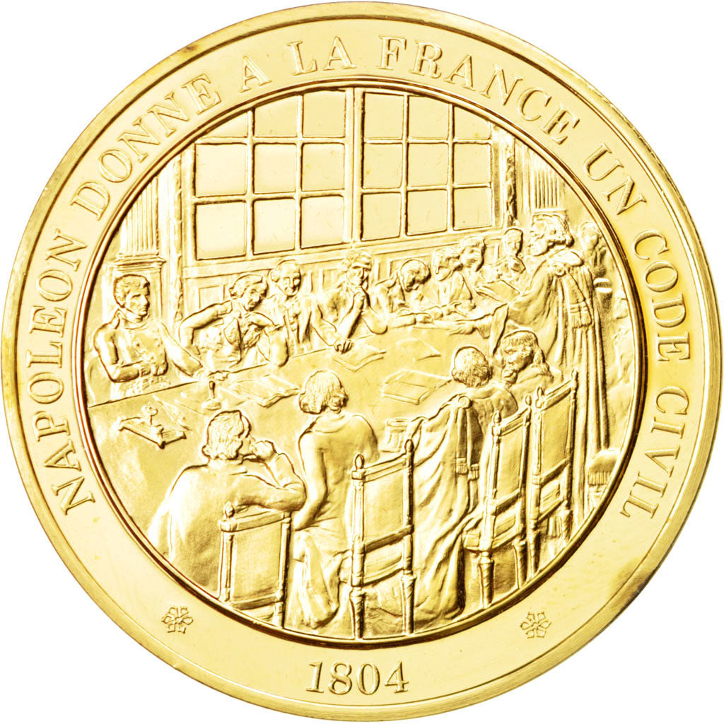 FRANCE, History, First French Empire, Medal, MS(60-62), Vermeil, 44, 37.60