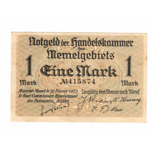 Banknote, Memel, 1 Mark, 1922, 1922-02-22, KM:2, UNC(63)