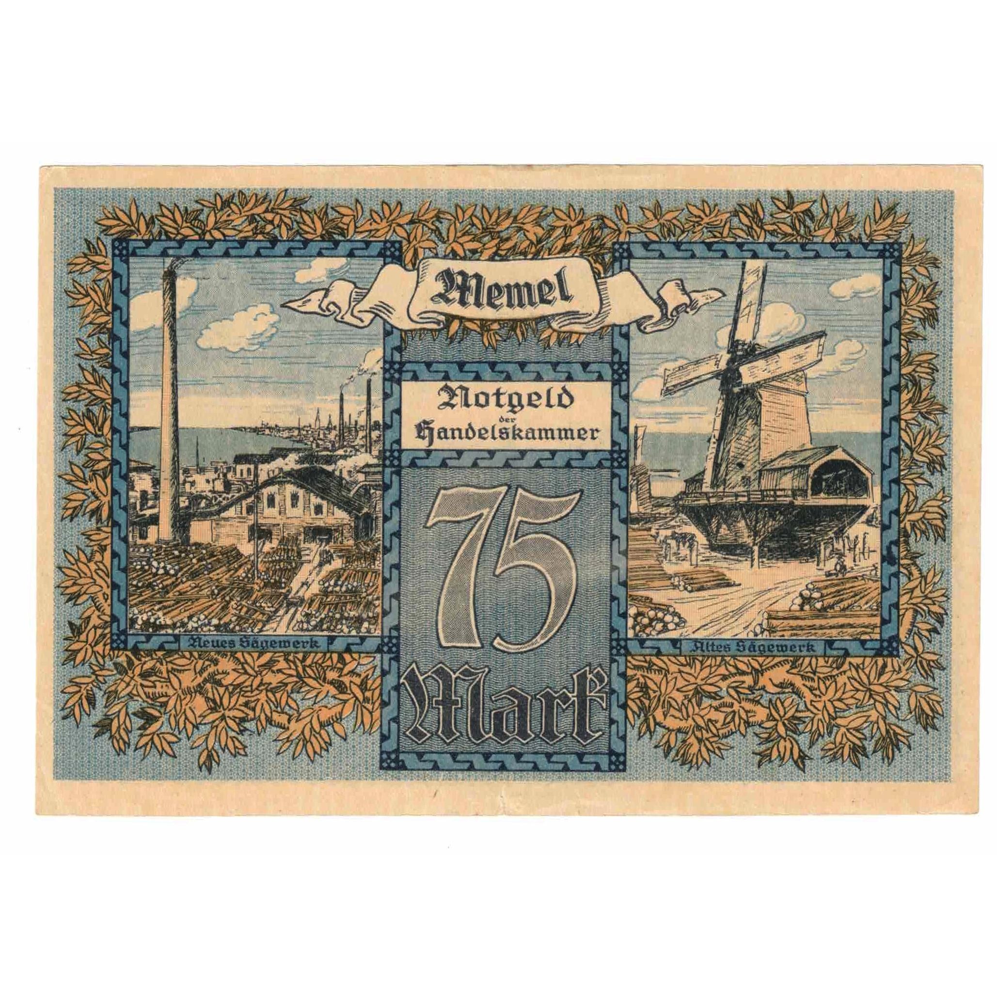 Banconote, Memel, 75 Mark, 1922, 1922-02-22, KM:8, SPL