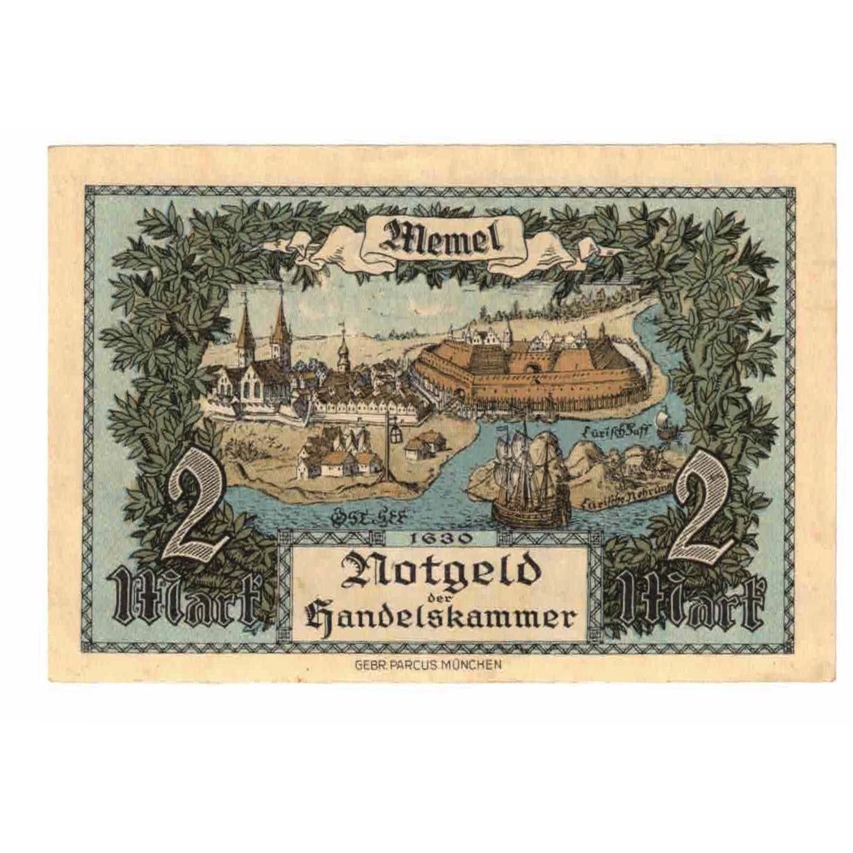 Billet, Memel, 2 Mark, 1922, 1922-02-22, KM:3b, NEUF