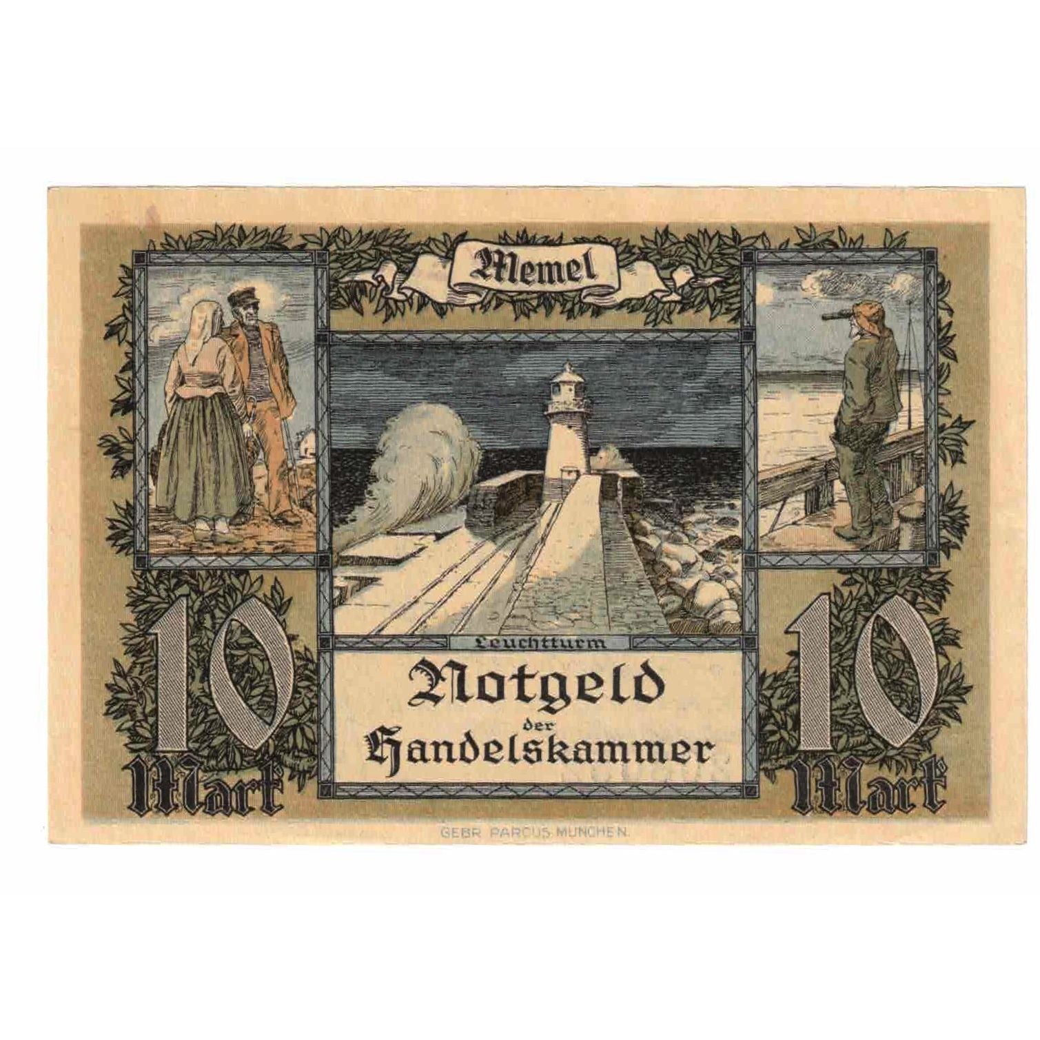 Banknote, Memel, 10 Mark, 1922, 1922-02-22, KM:5b, UNC(63)