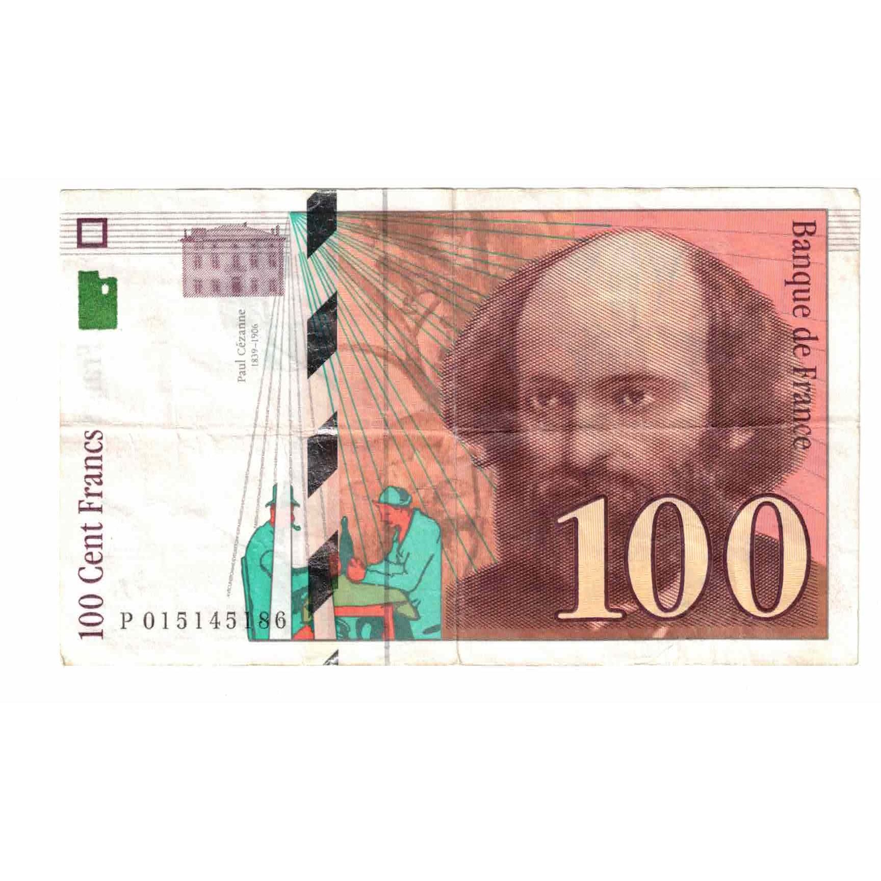 France, 100 Francs, Cézanne, 1997, P.0151, VF(20-25), KM:158a