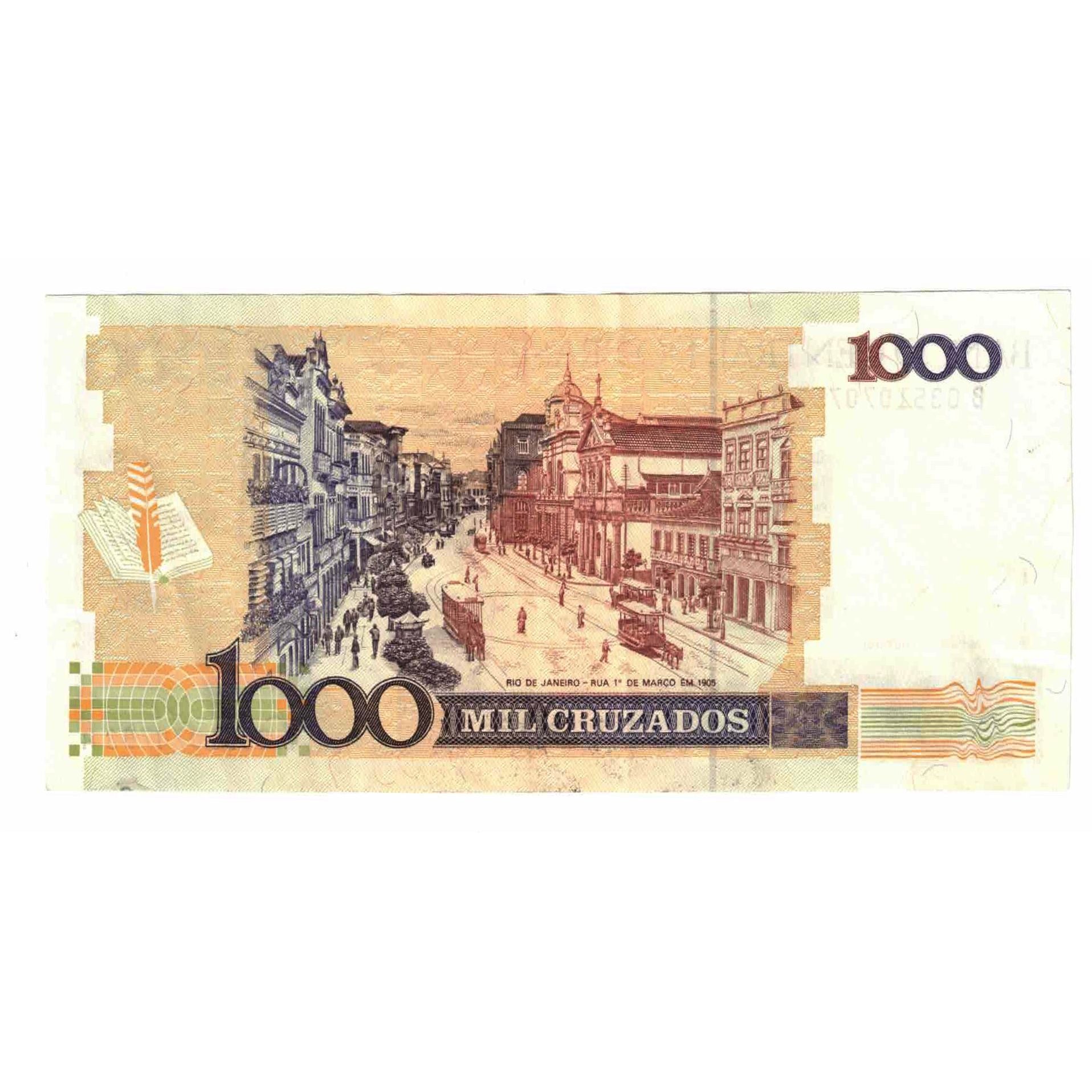 Banconote, Brasile, 1 Cruzado Novo on 1000 Cruzados, 1989, KM:216b, BB