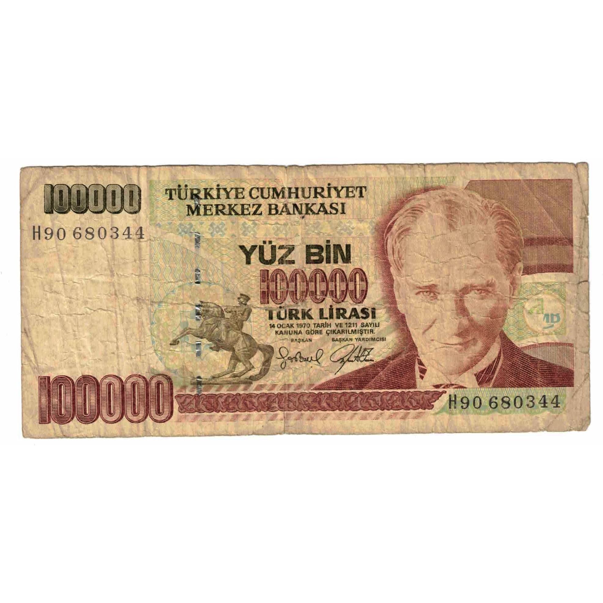Geldschein, Türkei, 100,000 Lira, 1996-1998, KM:206, SGE