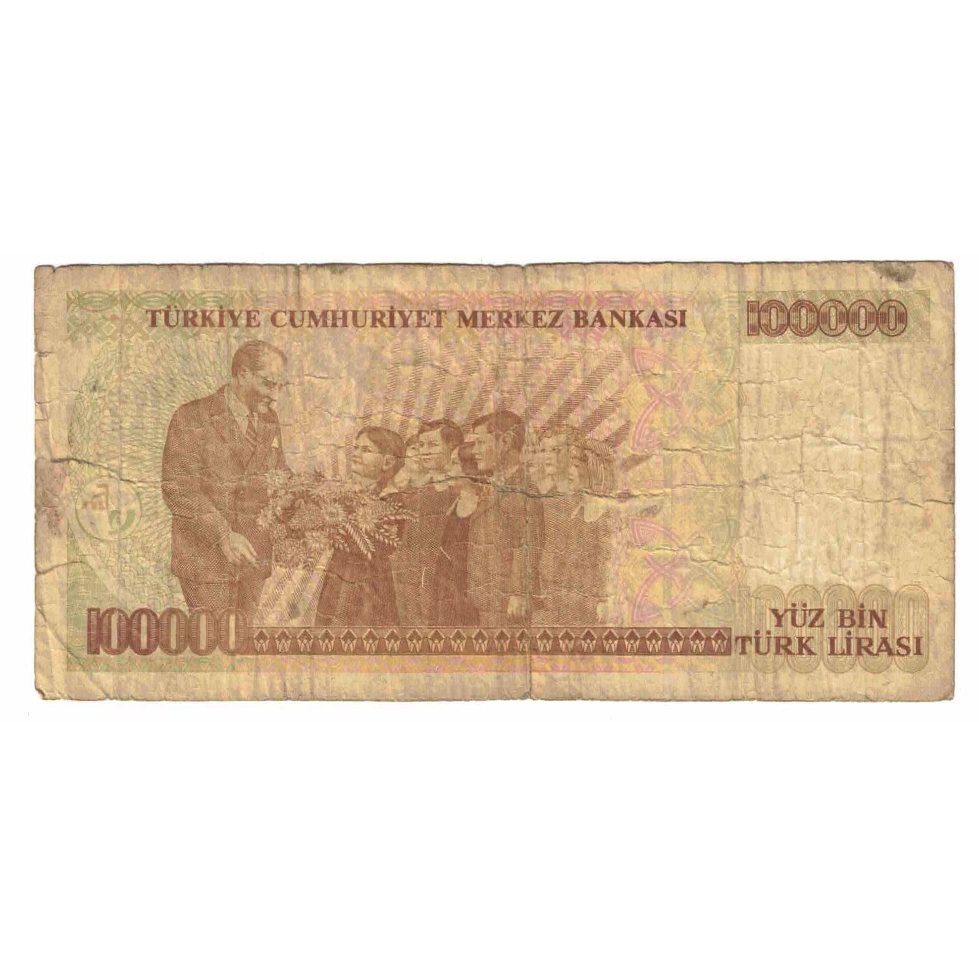 Geldschein, Türkei, 100,000 Lira, 1996-1998, KM:206, SGE
