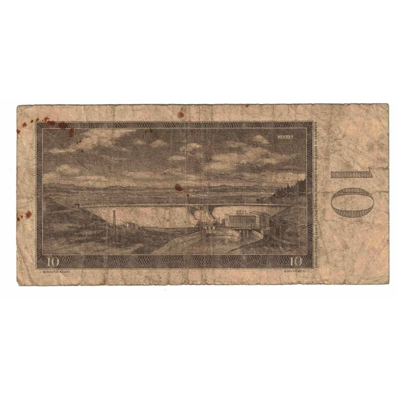 Geldschein, Tschechoslowakei, 10 Korun, 1960, KM:88a, S