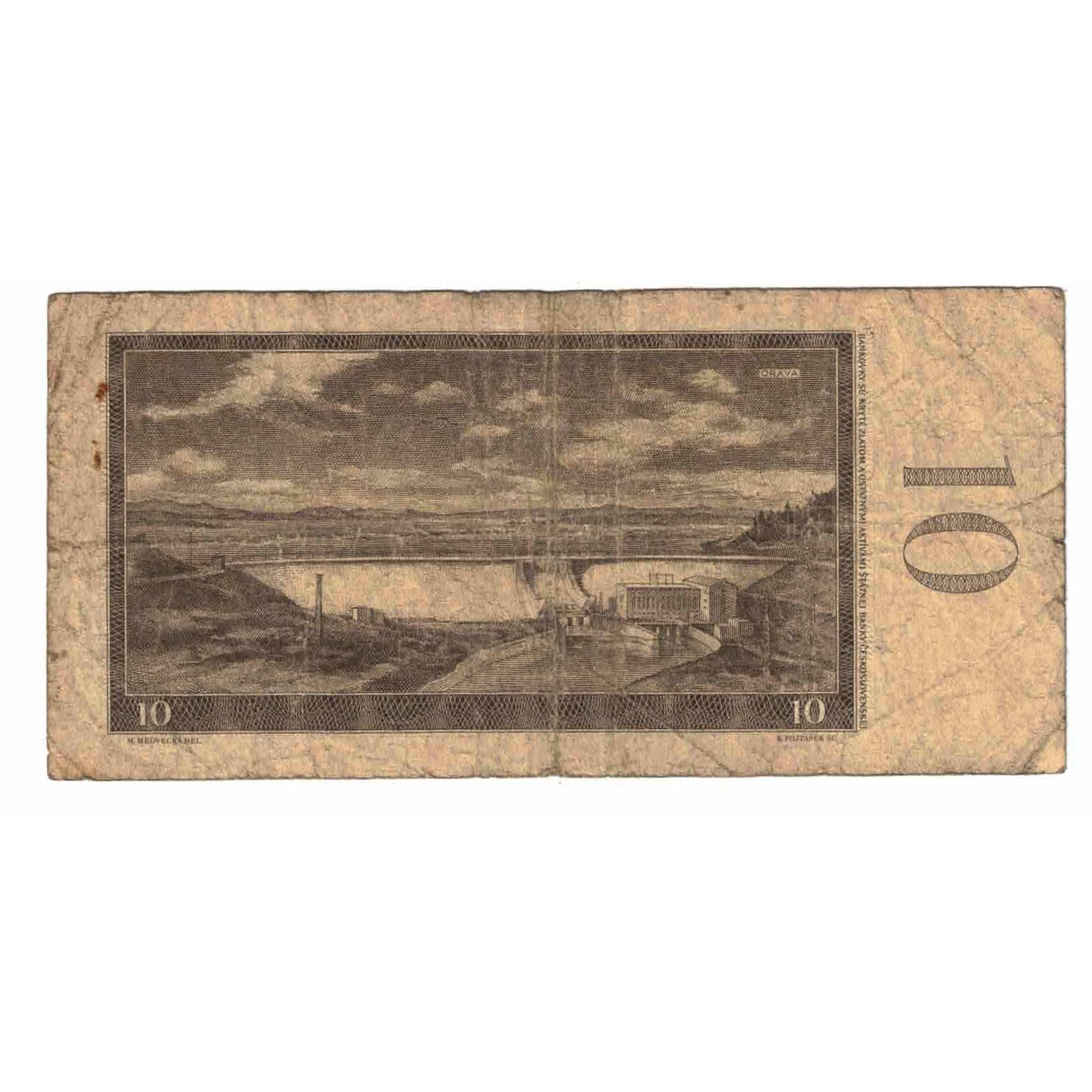 Banknote, Czechoslovakia, 10 Korun, 1960, KM:88a, VF(20-25)