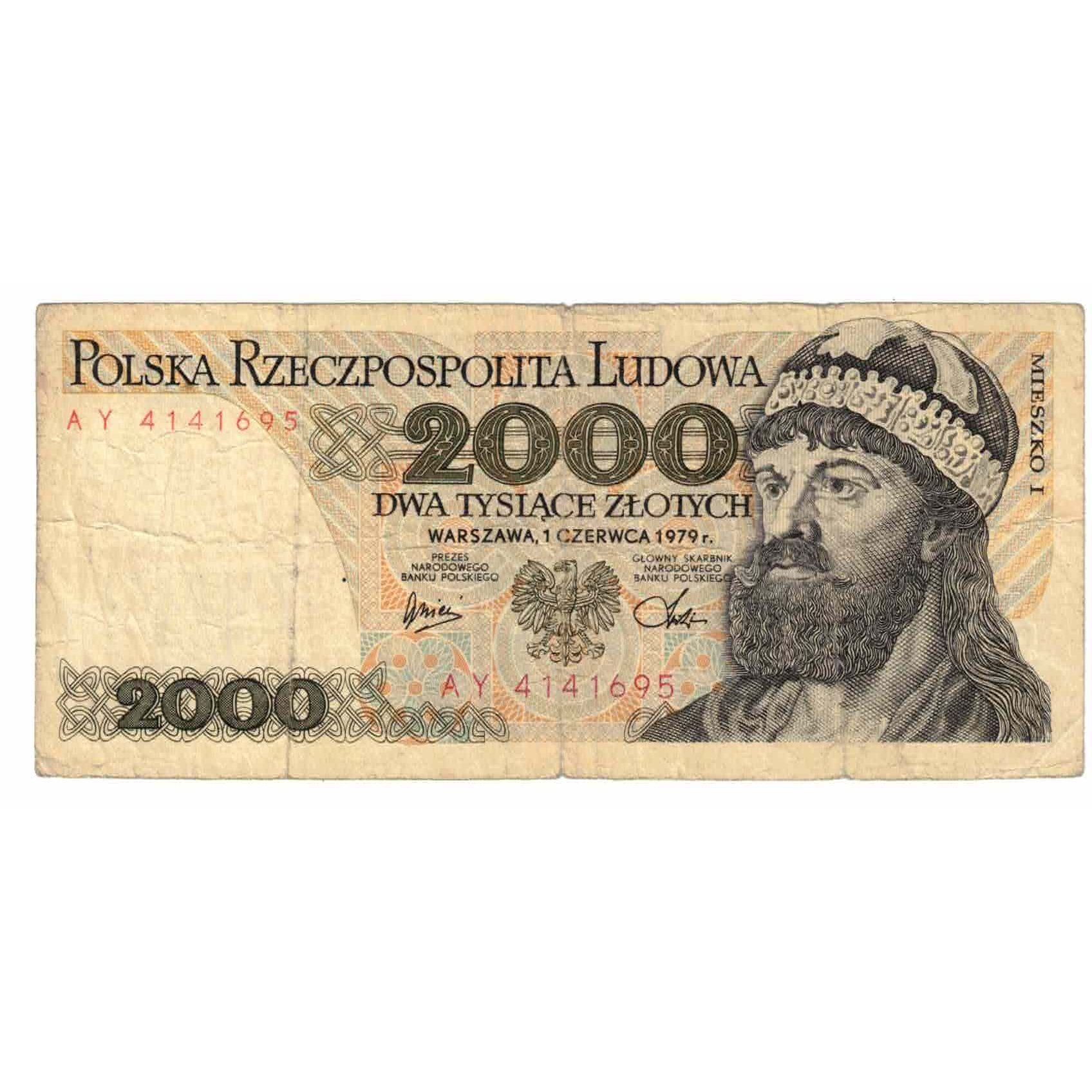 Banknote, Poland, 2000 Zlotych, 1977, 1979-06-01, KM:147b, VF(20-25)