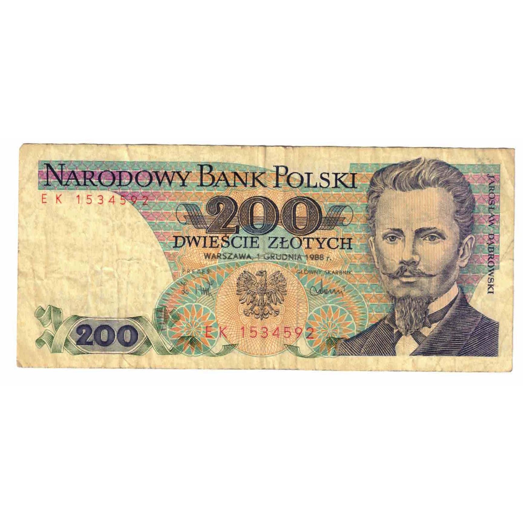 Billete, 200 Zlotych, Polonia, 1988-12-01, KM:144c, BC
