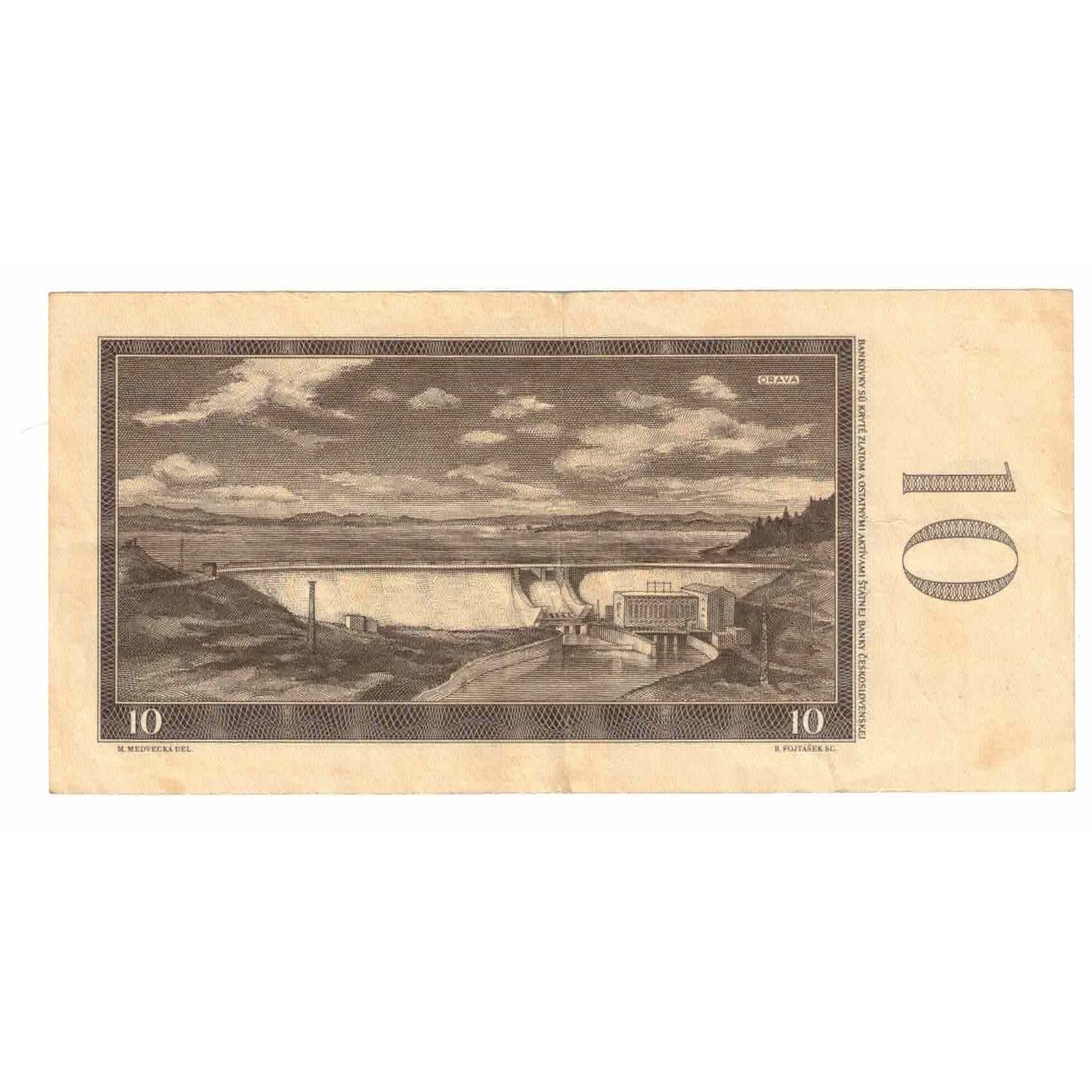 Banknote, Czechoslovakia, 10 Korun, 1960, KM:88b, AU(55-58)