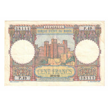 Biljet, Marokko, 100 Francs, 1952, 1952-12-22, KM:45, SUP