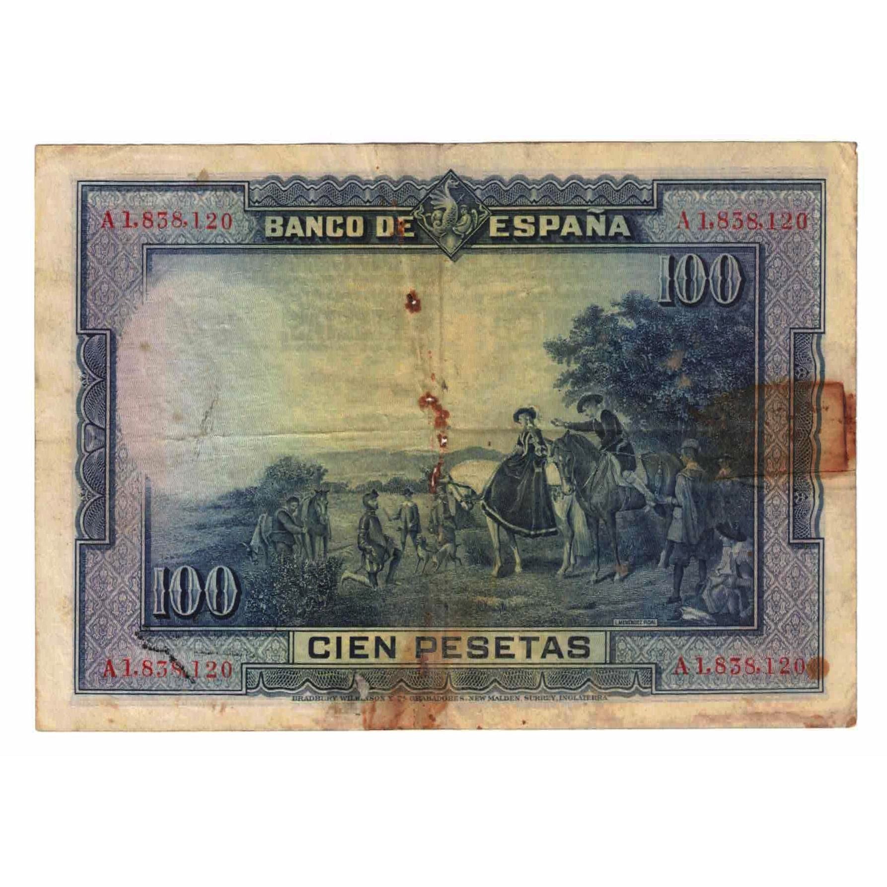 Banknot, Hiszpania, 100 Pesetas, 1928, 1928-08-15, KM:76a, VF(20-25)