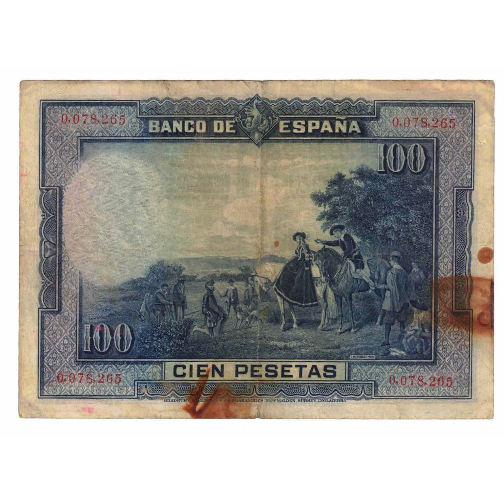 Banconote, Spagna, 100 Pesetas, 1928, 1928-08-15, KM:76a, B