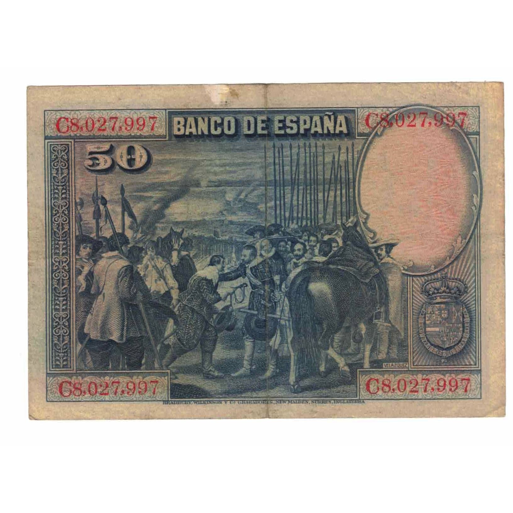Geldschein, Spanien, 50 Pesetas, 1928, 1928-08-15, KM:75b, SS