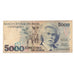 Biljet, Brazilië, 5000 Cruzeiros, KM:232a, TB+