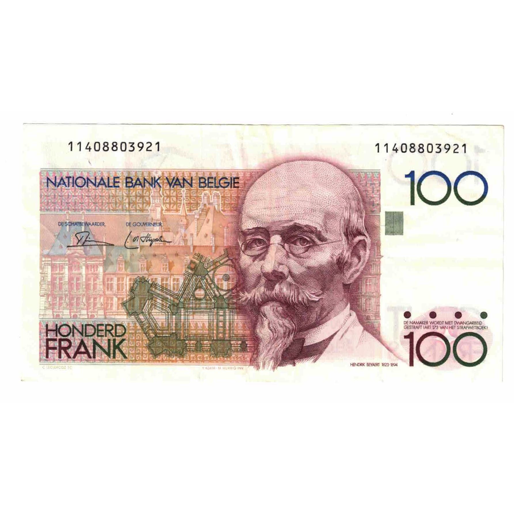 Banknote, Belgium, 100 Francs, 1981-1982, Undated (1982-1994), KM:142a