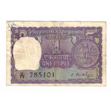 Banconote, India, 1 Rupee, 1966, KM:77a, MB