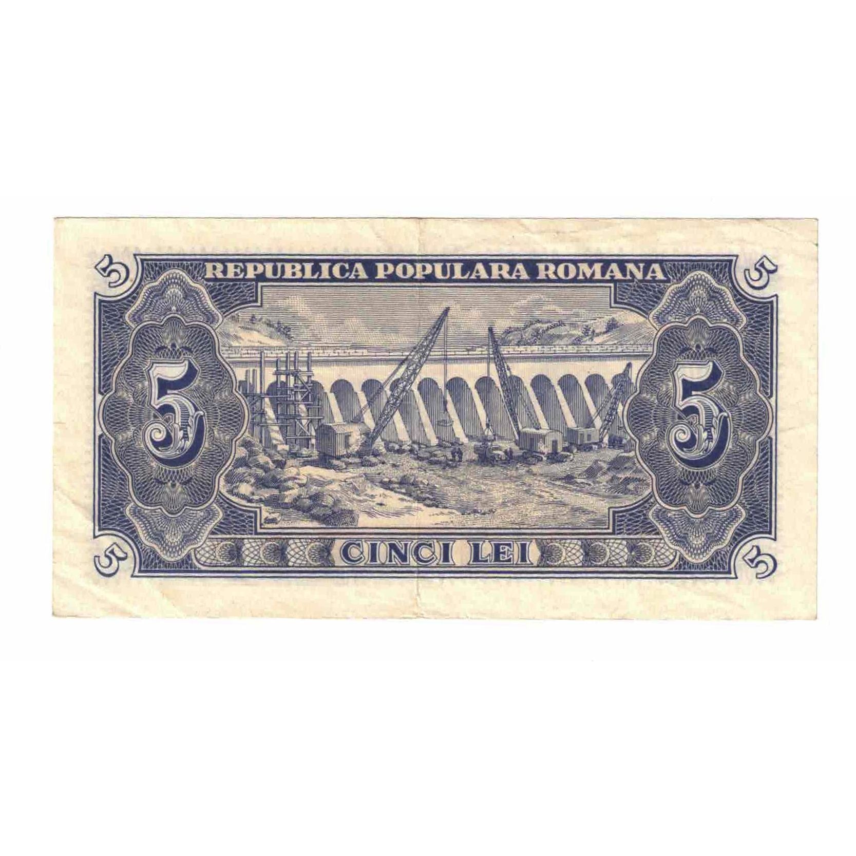 Banknote, Romania, 5 Lei, 1952, 1952-01-26, KM:83b, AU(50-53)