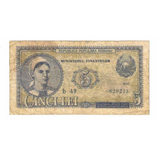 Banknote, Romania, 5 Lei, 1952, 1952-01-26, KM:83b, VF(20-25)