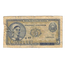 Banknote, Romania, 5 Lei, 1952, 1952-01-26, KM:83b, VG(8-10)