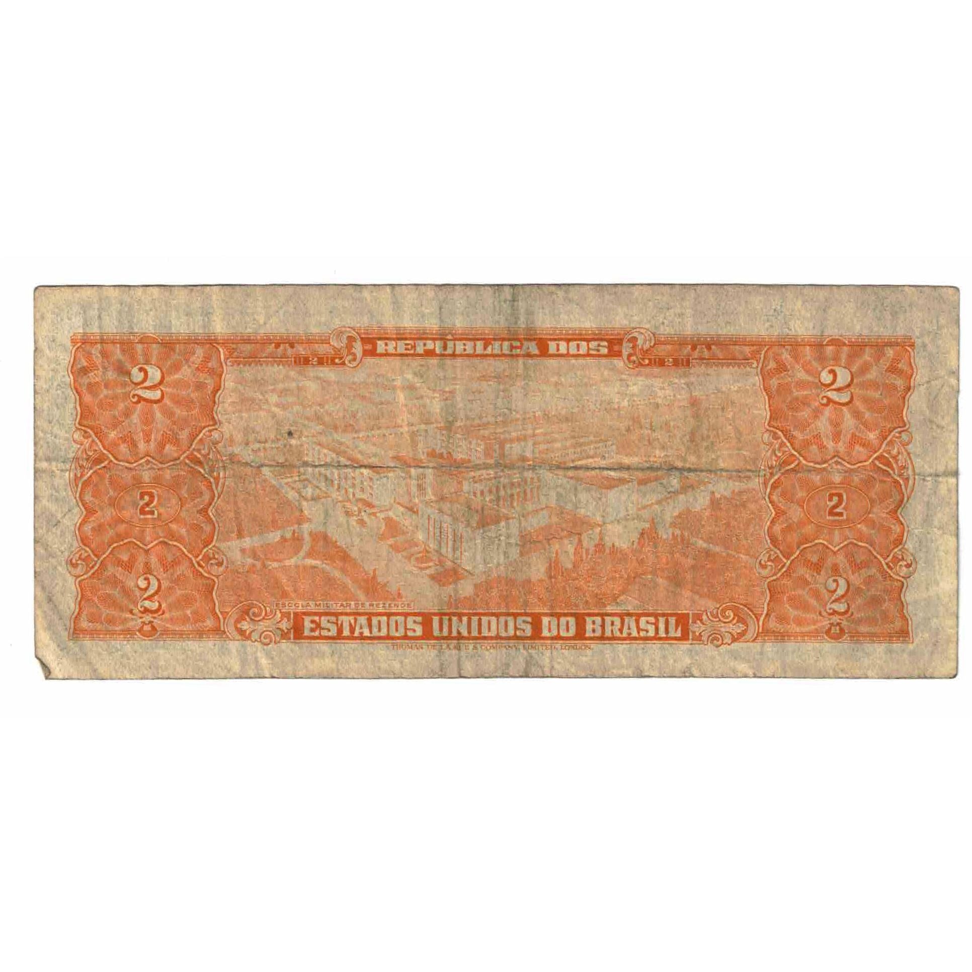 Biljet, Brazilië, 2 Cruzeiros, 1944, KM:133a, TB