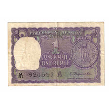 Banknote, India, 1 Rupee, Undated (1967), KM:77b, EF(40-45)