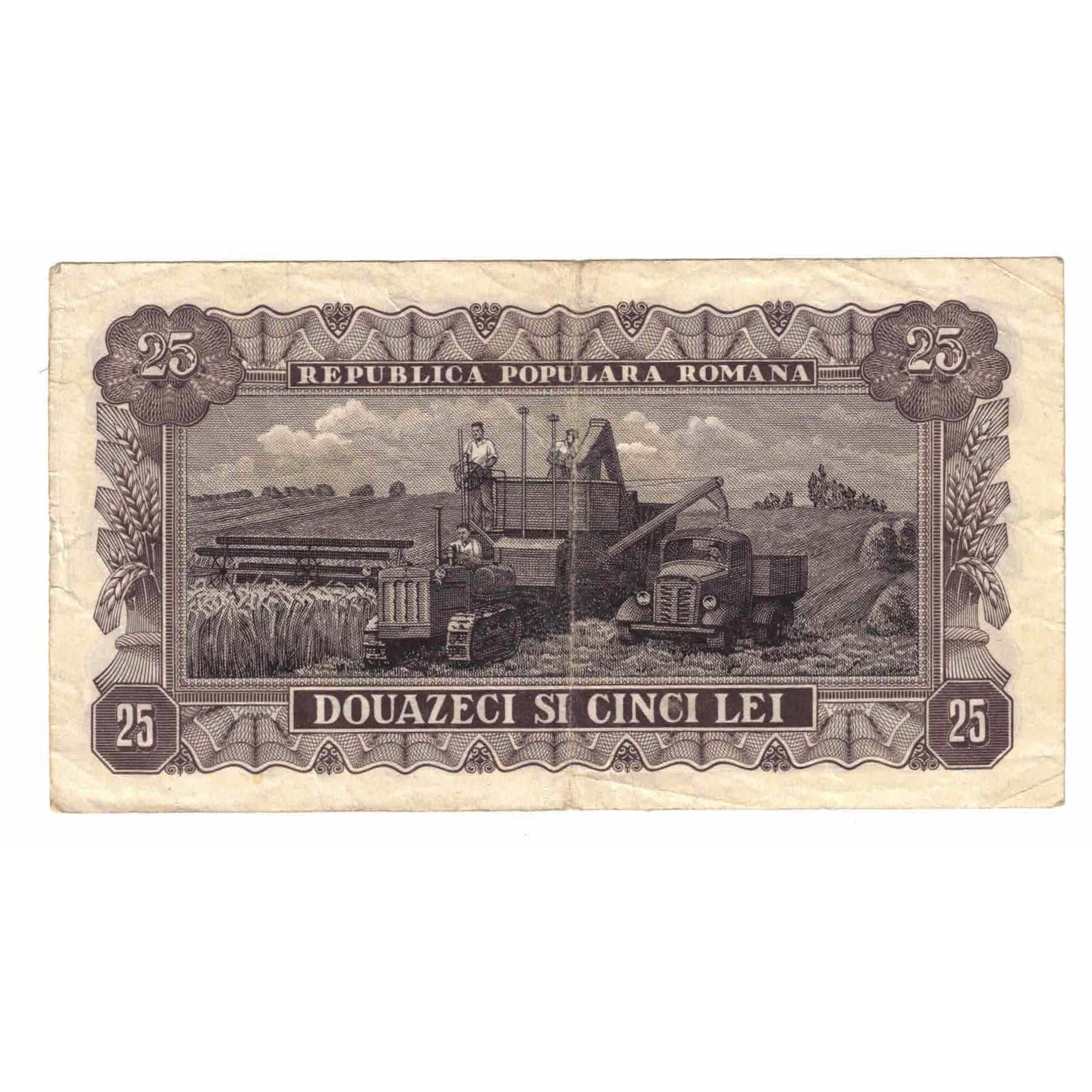 Banknote, Romania, 25 Lei, 1952, KM:89b, EF(40-45)